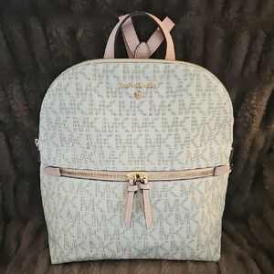 Michael Kors  Dallas Medium Slim Backpack Vanilla/Pink